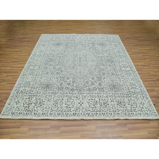 Mamluk Wool Hand Knotted Rug Ivory Ivory 8.2X8.2 -O076011