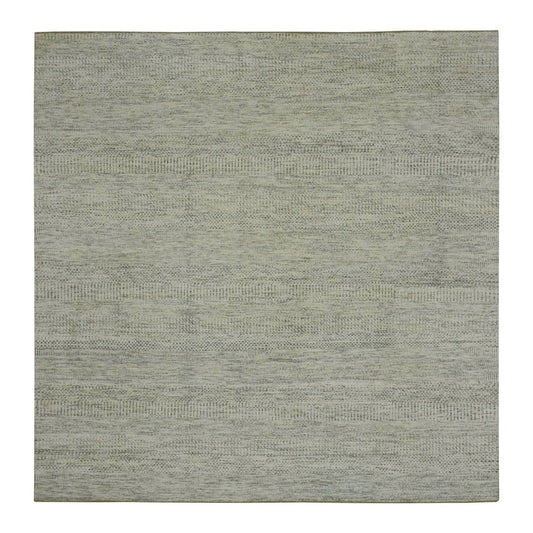 Modern and Contemporary Wool Hand Knotted Rug Ivory No Border 7.11X8.0 -O076023