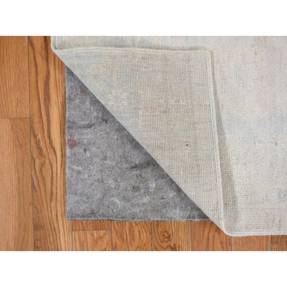 Oushak And Peshawar Wool Hand Knotted Rug Ivory No Border 2.8X12.0 -O078070