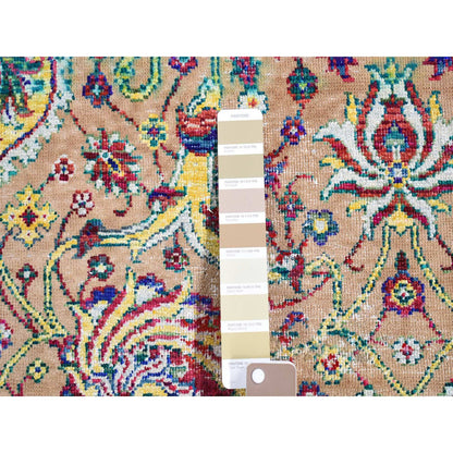 Rajasthan Wool & Silk Hand Knotted Rug Brown No Border 1.10X2.0 -O080605