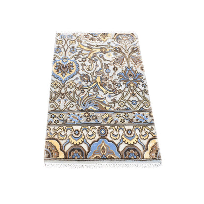 Rajasthan Wool Hand Knotted Rug Grey No Border 2.0X3.2 -O080613