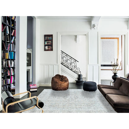 Overdyed & Vintage Worn Wool Hand Knotted Rug Beige Beige 7.6X10.10 -O081267