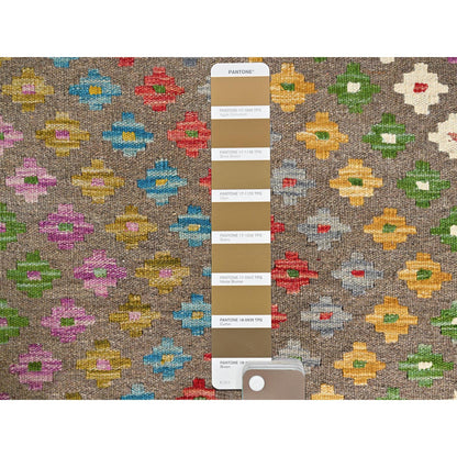 Flat Weave Wool Hand Woven Rug Red No Border 7.0X9.8 -O085710