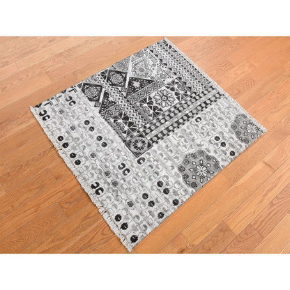 Mamluk Wool Hand Knotted Rug Grey No Border 2.8X3.0 -O087686