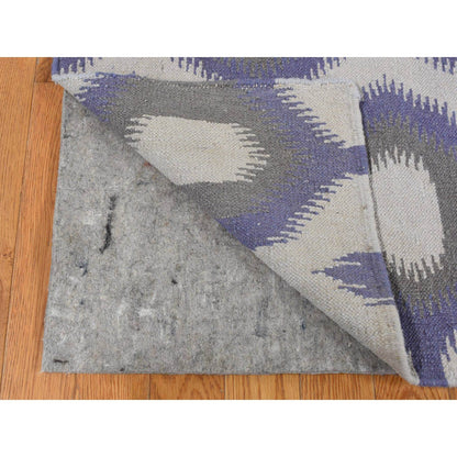 Flat Weave Wool Hand Woven Rug Purple None 8.10X12.2 -O087869
