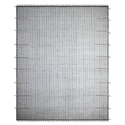 Tribal & Geometric Wool Hand Knotted Rug Ivory No Border 12.2X15.2 -O089192