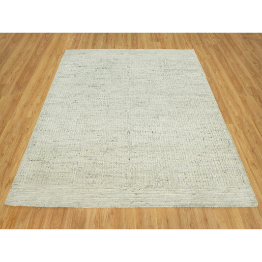Flat Weave Wool Hand Woven Rug Grey No Border 8.0X8.1 -O090476