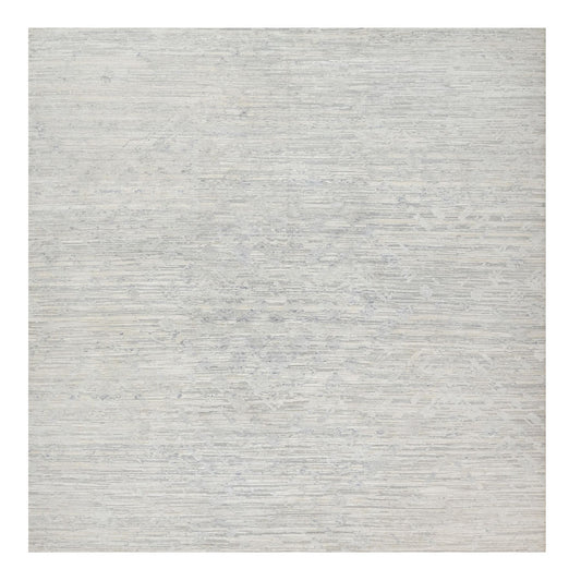 Modern and Contemporary Wool Hand Knotted Rug Grey No Border 12.0X12.1 -O090850