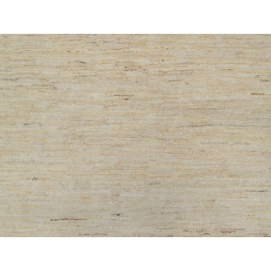 Modern and Contemporary Wool Hand Knotted Rug Ivory 6.3x9.9 -O091297