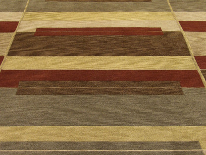 Modern Geometrical Design 8'0"x10'0" Hand-knotted Rug -W1034