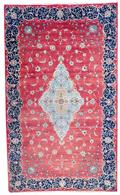 Fine Persian Tabriz 7'0"x10'0" Hand-knotted Rug -w1044