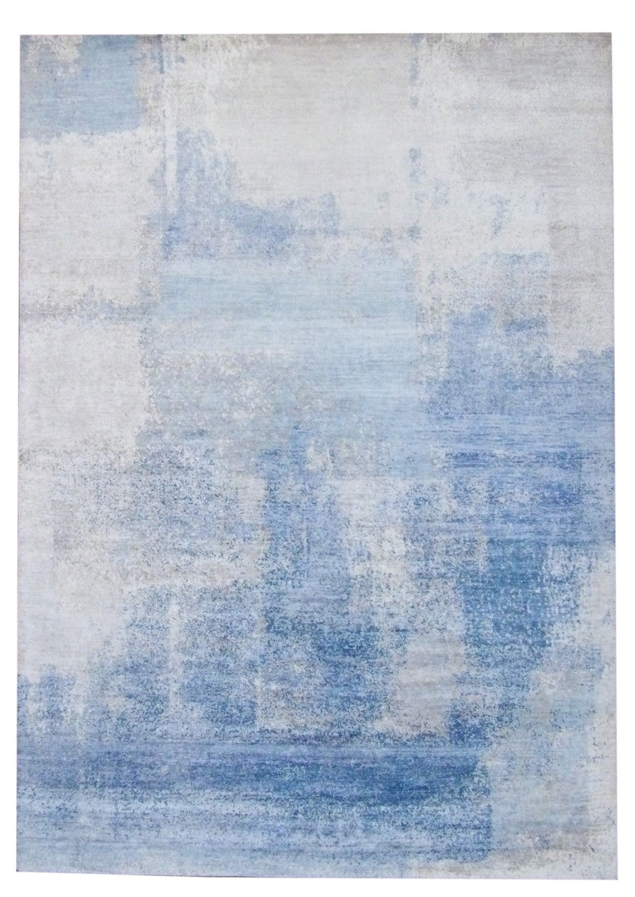 Transitional Oxidized Silky Broken Abstract Design 5'0"x8'0" Hand-knotted Rug -W11050 W11050 physical All Rugs New