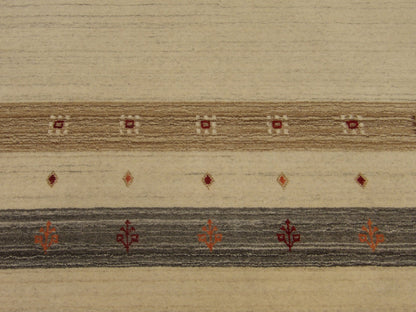 Tribal Modern Gabbeh Natural Dye Hand-Loom 5'0"x8'0" Hand-loom Rug -W11070