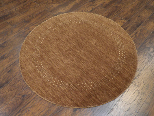 Modern Persian Gabbeh 5'0"x5'0" Hand-knotted Rug -w11109