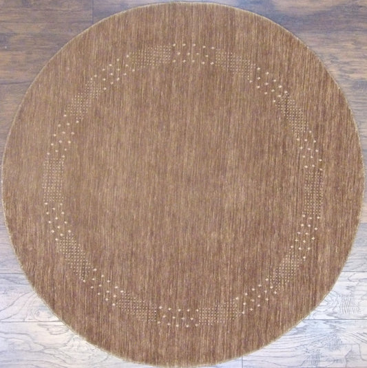 Modern Persian Gabbeh 5'0"x5'0" Hand-knotted Rug -w11109