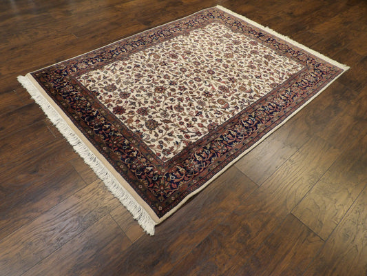 Fine Persian Kashan 5'0"x8'0" Hand-knotted Rug -W11194