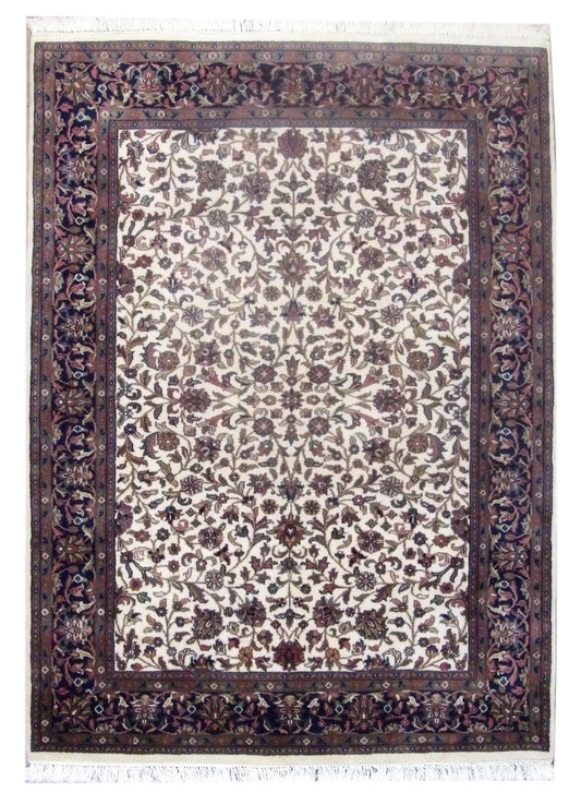 Fine Persian Kashan 5'0"x8'0" Hand-knotted Rug -W11194