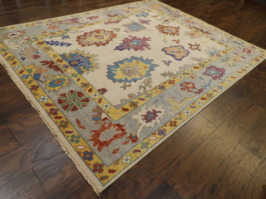 Colorful Tribal Turk Anatolian Oushak 8'0"x10'0" Hand-knotted Rug -w11233