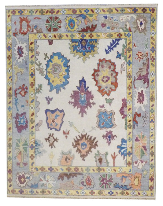 Colorful Tribal Turk Anatolian Oushak 8'0"x10'0" Hand-knotted Rug -w11233 w11233 physical All Rugs New
