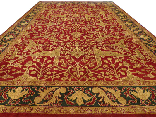 Agra Ziegler Antique Wash Hand knotted Rug 12'1" x 18'6" - w1127