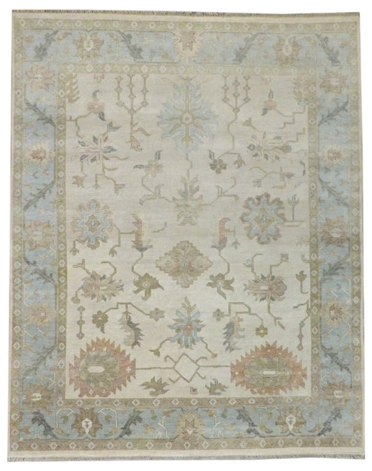 Turk Anatolian Oushak Silver Wash 8'0"x10'0" Hand-knotted Rug -w11301 w11301 physical All Rugs New