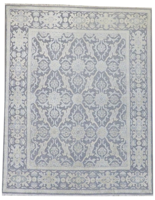 Turk Anatolian Oushak Oxidized Silver Wash 8'0"x10'0" Hand-knotted Rug -w11362 w11362 physical All Rugs New