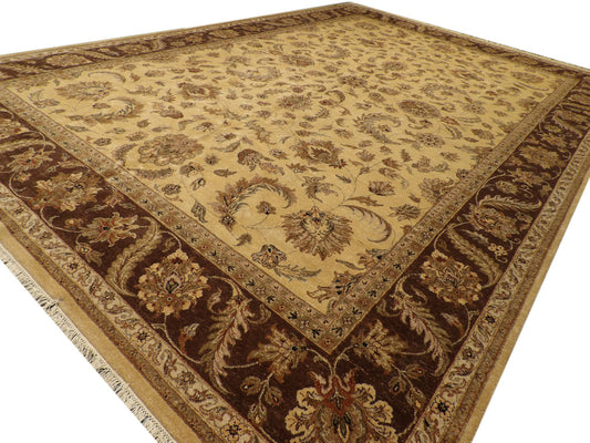 Agra Ziegler Antique Wash Hand knotted Rug 12'0" x 18'0" - w1149