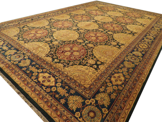 Agra Ziegler Antique Wash Hand knotted Wool Rug 11'11" x 18'1" - W1156