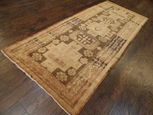 Antique Vintage Khotan 4'0"x11'0" Hand-knotted Rug -W1172