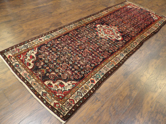Antique Persian Hamadan 4'0x11'0" Hand-knotted Rug -W1173