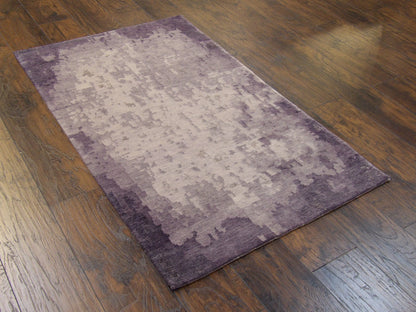 Modern Abstract 3'0"x5'0" Hand-knotted Rug -w164