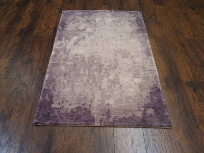 Modern Abstract 3'0"x5'0" Hand-knotted Rug -w164