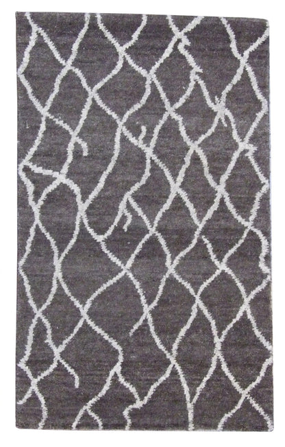 Moroccan 3'0"x5'0" Hand-knotted Rug -w169