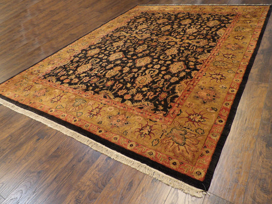 Fine Jaipur Kashan Thick Pile 9'0"x12'0" Hand-knotted Rug -w276