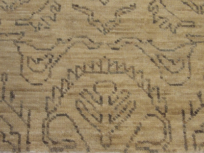 Ikat Oushak Natural-dye White wash 2'0"x3'0" Hand-knotted Rug -w329