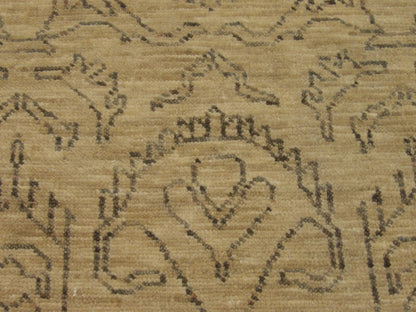 Ikat Oushak Natural-dye White wash 2'0"x3'0" Hand-knotted Rug -w329