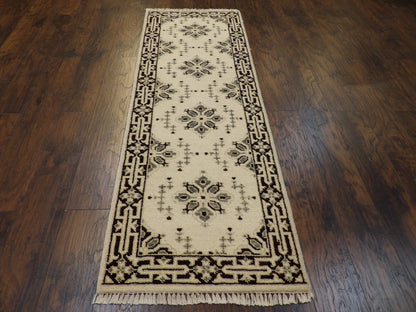 Tribal Heriz 2'6"x8'0" Hand-knotted Rug -w411