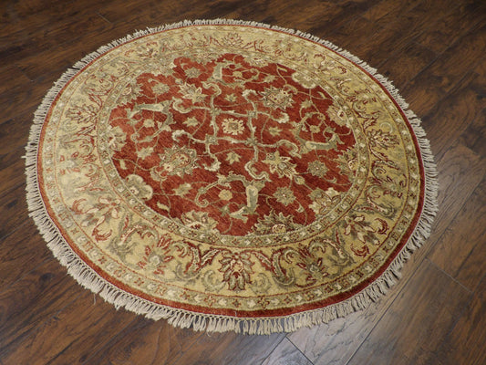 Jaipur Kashan Antique Wash 6'0" x 6'0" Hand-knotted Rug - w455