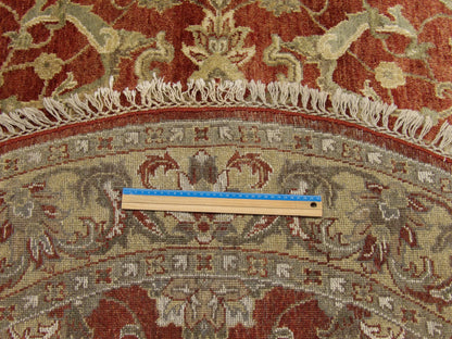 Jaipur Kashan Antique Wash 6'0" x 6'0" Hand-knotted Rug - w455