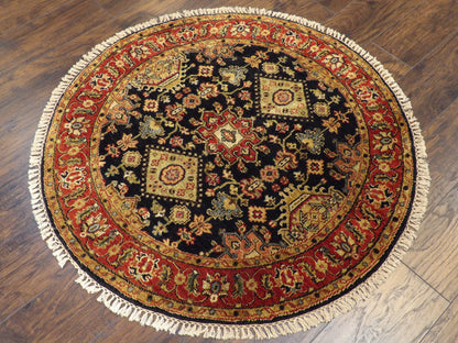 Tribal Fine Sherapi 4'0"x4'0" Hand-knotted Rug -w476