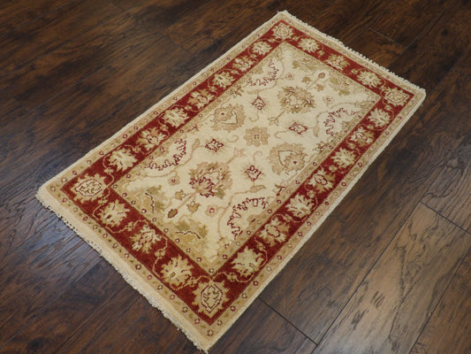 Agra Ziegler Hand knotted Wool Rug 2'3" x 4'1" - w522