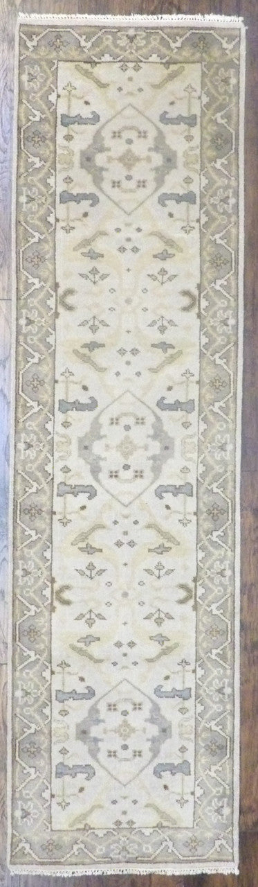 Turk Oushak Natural-dye 2'6"x10'0" Hand-knotted Rug -w613 w613 physical All Rugs New