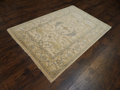 Turk Oushak Antique Wash 4'0"x6'0" Hand-knotted Rug -w661