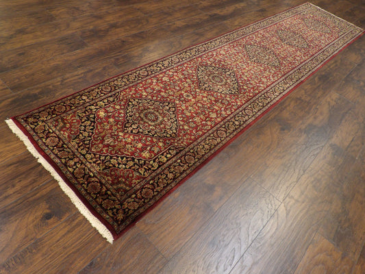 Fine Persian Tabriz 2'6"x12'0" Hand-knotted Rug -w686