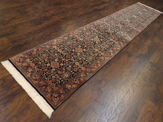 Fine Persian Mir 2'6"x12'0" Hand-knotted Rug -w698