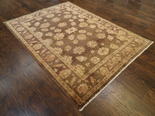 Oushak Chobie Antique Wash 5'0"x8'0" Hand-knotted Rug -W748