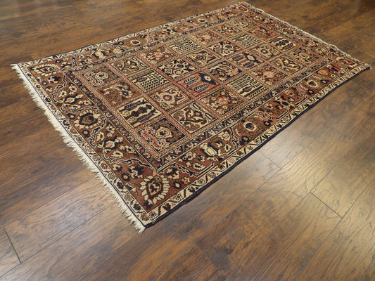 Antique Persian Bakhtiyari 5'0"x8'0" Hand-knotted Rug -W785