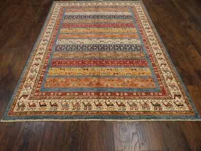 Fine Tribal Khorasin Natural-dye 5'0"x8'0" Hand-knotted Rug -W799