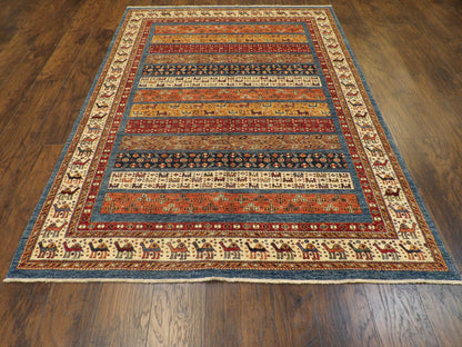Fine Tribal Khorasin Natural-dye 5'0"x8'0" Hand-knotted Rug -W799