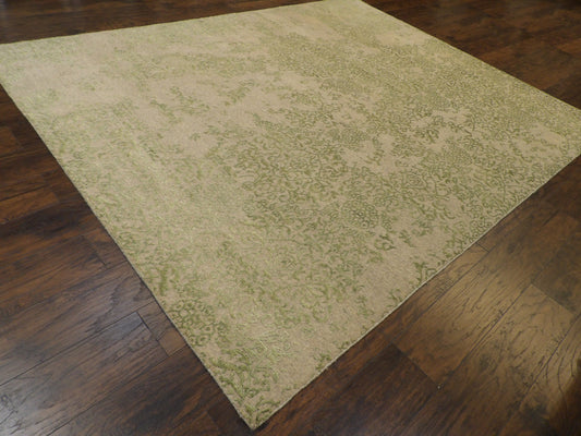 Transitional Abstract Oxidized Broken Design 8'0"x10'0" Hand-knotted Rug -w992